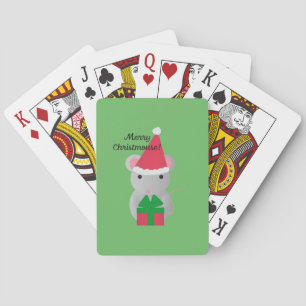 Merry Christmouse Cute Christmas Mouse Poker Cards