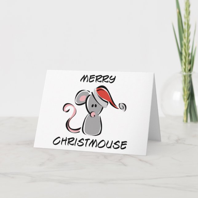 Merry Christmouse Holiday Card (Front)