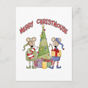 Merry Christmouse Holiday Postcard