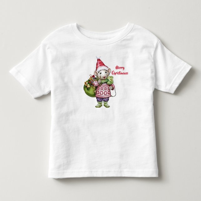Merry Christmouse Toddler T-Shirt (Front)