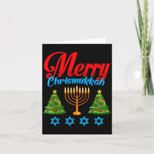 Merry Christmukkah Jewish Xmas Christmas Hanukkah Card