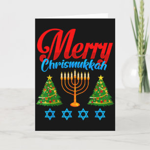 Merry Christmukkah Jewish Xmas Christmas Hanukkah Card