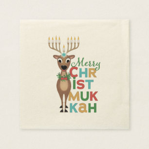 Merry Christmukkah Reindeer Napkins
