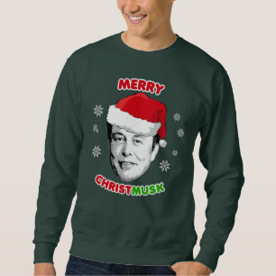 Merry Christmusk Ceramic Ornament Sweatshirt