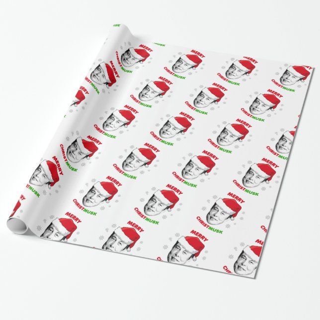 Merry Christmusk Wrapping Paper (Unrolled)