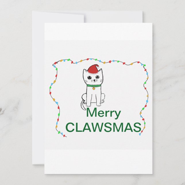 Merry CLAWSMAS  Holiday Card (Front)