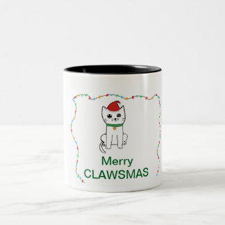Merry Clawsmas Two-Tone Coffee Mug