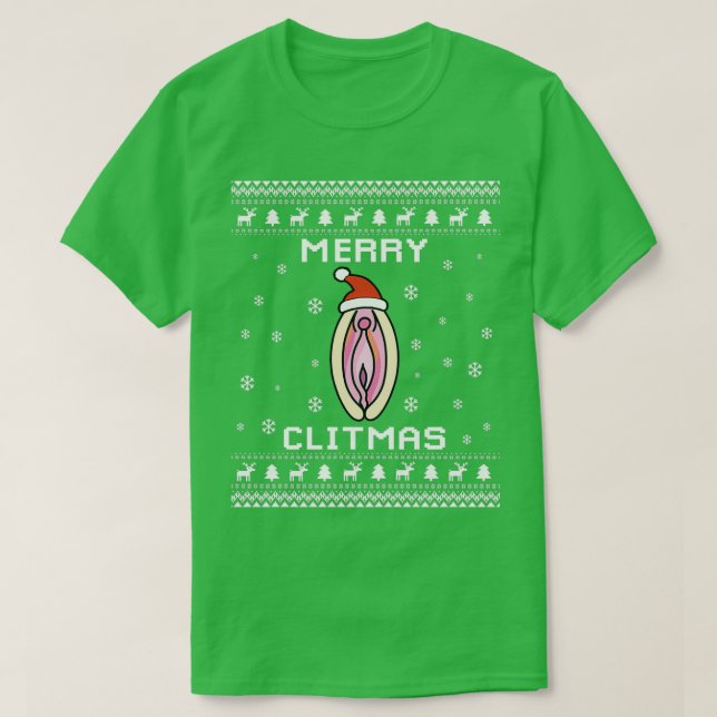 Merry Clitmas Naughty Ugly Christmas Sweater 2 (Design Front)