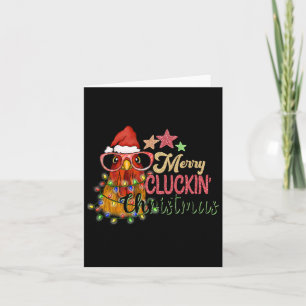 Merry Cluckin' Christmas Festive Chicken  Card