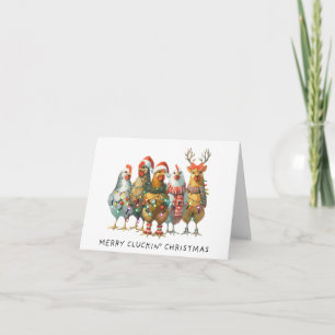 Merry Cluckin' Christmas Greeting Card