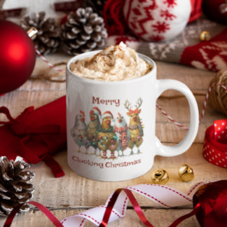 Merry Clucking Christmas Chicken  Coffee Mug