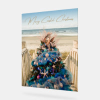 Merry Coastal Christmas Tropical Beach HolidayTree