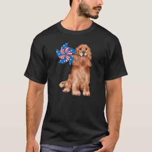 Merry Cocker Spaniel Usa Flag Patriotic Rescue Do T-Shirt
