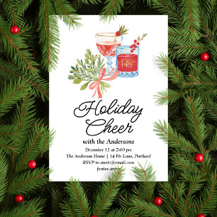 Merry Cocktails Holiday Party Card
