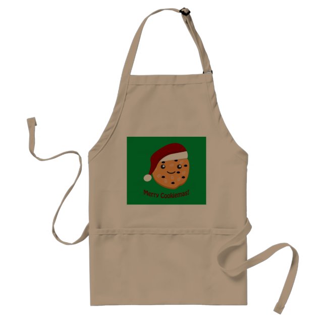 Merry Cookiemas Christmas cookie Adult Apron (Front)