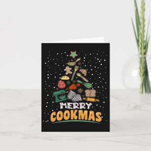 Merry Cookmas Funny Xmas Chef Cooking Christmas Tr Card