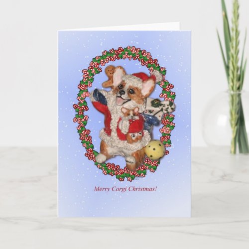Merry Corgi Christmas Holiday Card