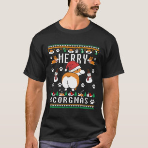 Merry Corgmas Christmas Corgi Dog Funny Ugly Chris T-Shirt