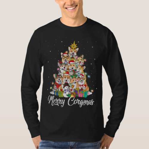 Merry Corgmas Corgi Christmas Tree Fairy Lights Do T_Shirt