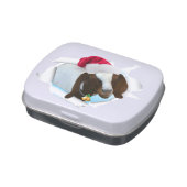 Merry Country Christmas Goat With Santa Hat & Bell Jelly Belly Candy Tin (Side)
