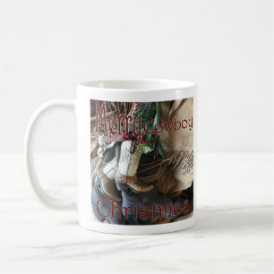 Merry Cowboy Christmas Cowboy Boots Coffee Mug