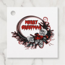 Merry Creepmas Christmas Favor Gift Tags Horror