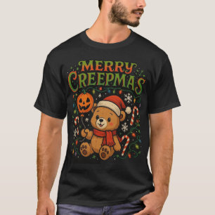 Merry Creepmas T-Shirt Funny Spooky Christmas Te