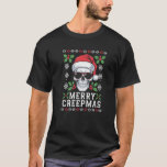Merry Creepmas Ugly Sweater Skull in Sunglasses Fu