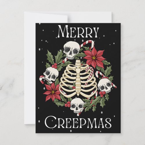 Merry Creepmas Wreath Holiday Card