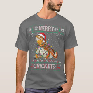 Merry Crickets Bearded Dragon Ugly Sweater Christm