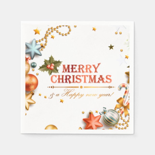 Merry Crishtmas To All Napkins (Front)