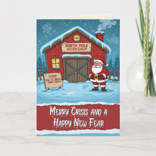 Merry Crisis Funny Christmas Card