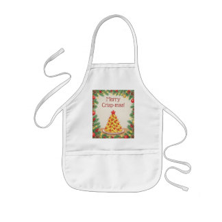 Merry Crisp-mas!, French Fries, Funny Christmas Kids' Apron