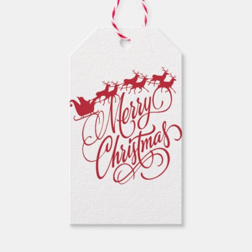 Merry Cristmas reindeer Gift Tags