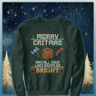 Merry Critmas Loot Drop   Warrior Ugly Sweater