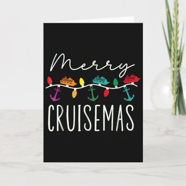 Merry Cruise-mas Cruise Christmas Xmas Pajamas Hol Card (Front)