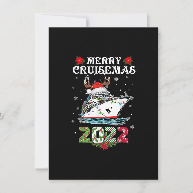 Merry Cruisemas 2022-Cruise Ship Family Christmas  Invitation (Front)