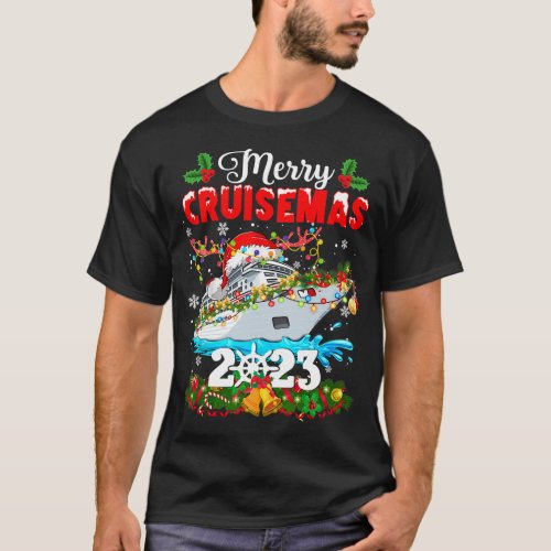Merry Cruisemas 2023 Christmas Santa Reindeer Crui T_Shirt