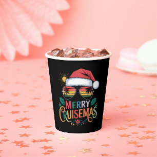 Merry Cruisemas 2024 Christmas Santa Reindeer Paper Cups