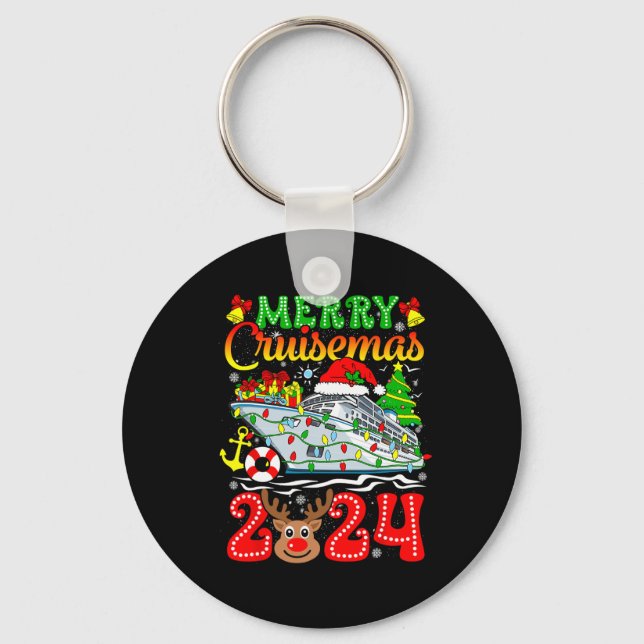 Merry Cruisemas 2024 Cruise Christmas Rudolph Xmas Keychain (Front)