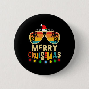 Merry Cruisemas 2025 Christmas Santa Reindeer Crui Button