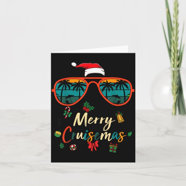 Merry Cruisemas 2025 Xmas Santa Reindeer Cruise Ma Card (Front)