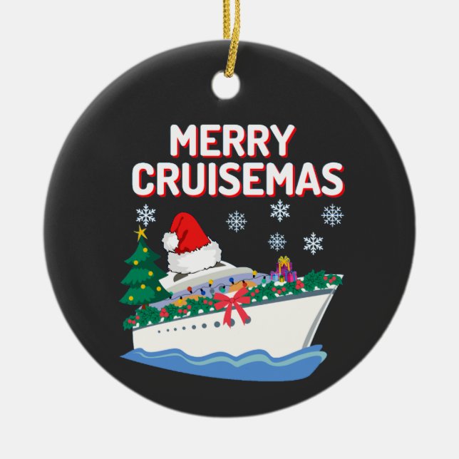 Merry Cruisemas Ceramic Ornament (Front)