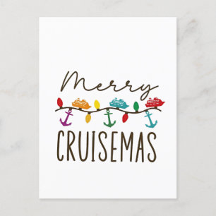 Merry Cruisemas Christmas Cruise Family Matching Announcement Postcard