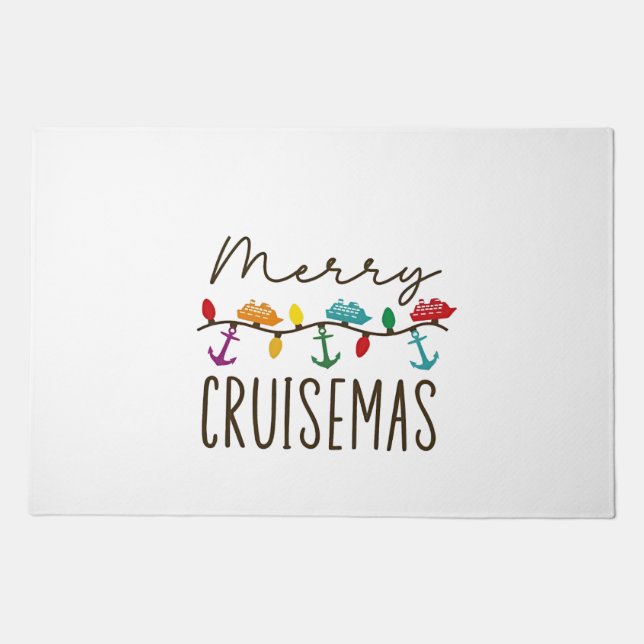 Merry Cruisemas Christmas Cruise Family Matching Doormat (Front)