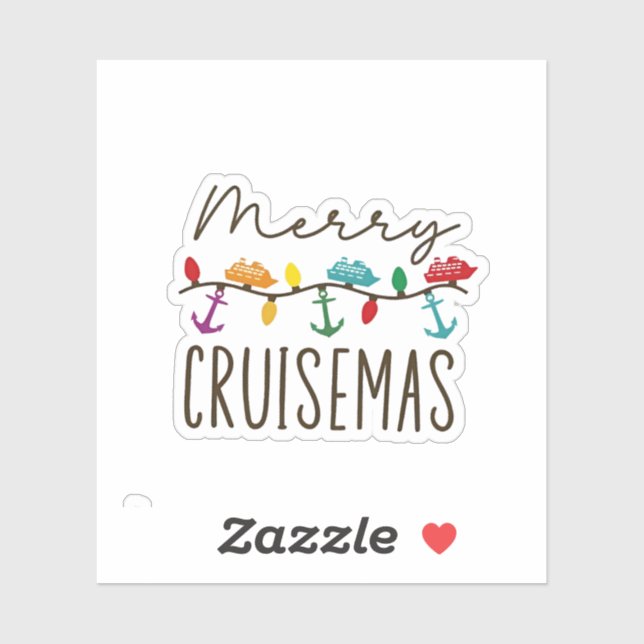 Merry Cruisemas Christmas Cruise Family Matching Sticker (Sheet)