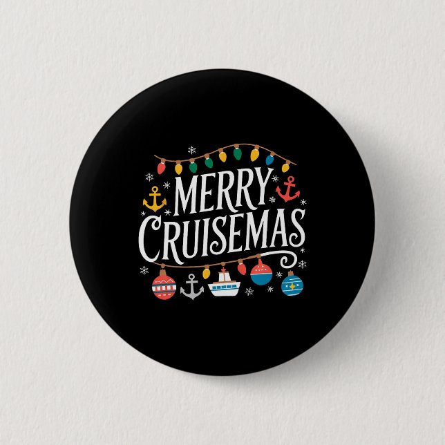 Merry Cruisemas Christmas Cruise S Family Cruisin  Button (Front)