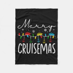 Merry Cruisemas Christmas Family Cruisin Funny Cru Fleece Blanket