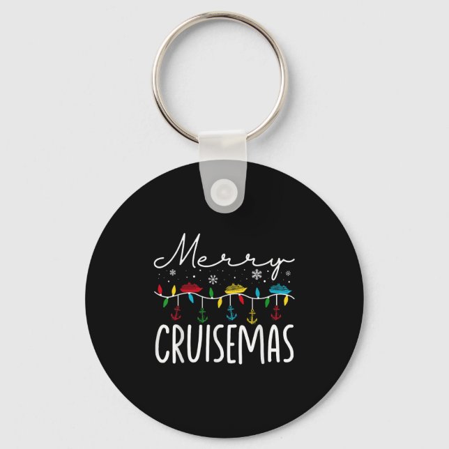 Merry Cruisemas Christmas Family Cruisin Funny Cru Keychain (Front)