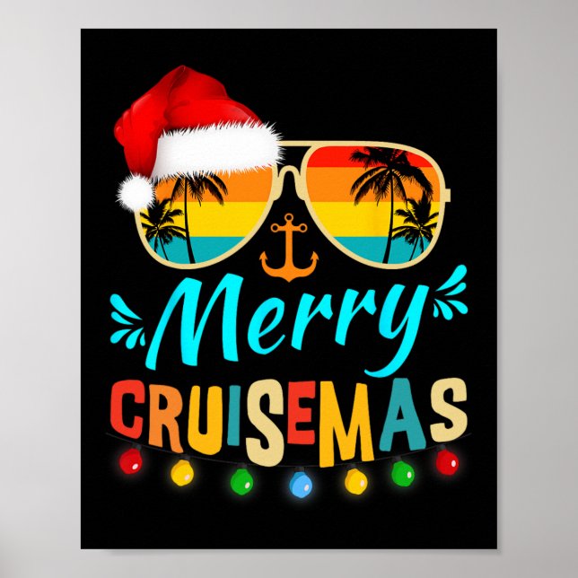 Merry Cruisemas Christmas Santa Reindeer Cruise  Poster (Front)